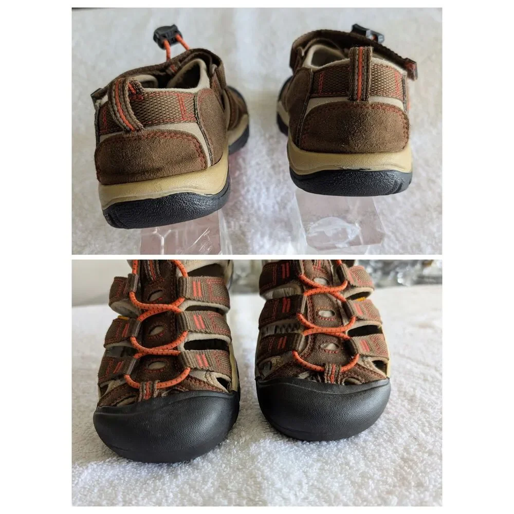 KEEN Newport H2 Youth Sandals Sz 3 Brown Orange Waterproof Outdoor